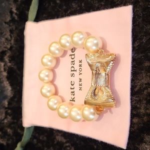 Kate spade pearl and bow bracelet